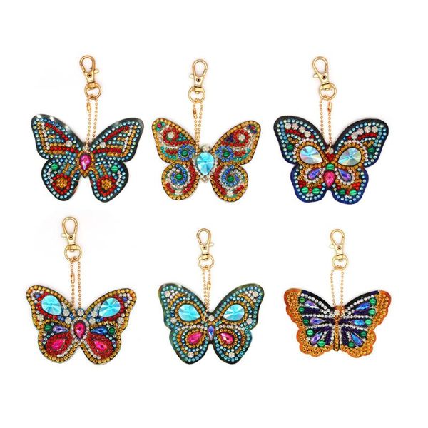 

diamond painting 5d keychain butterfly animal flower pattern keyring diy mosaic picture of rhinestone women girls gift