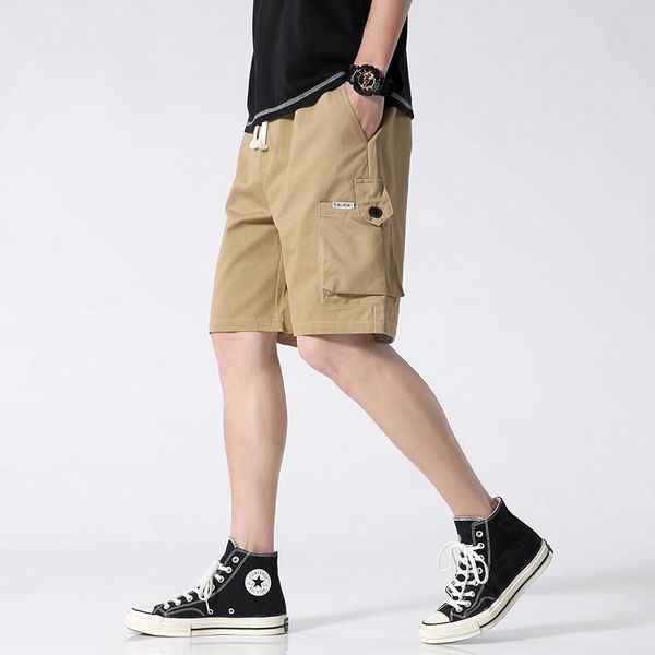 

men's shorts 2021 summer casual cargo men cotton bermuda boardshorts brand clothing beach short male breathable comfortable, White;black