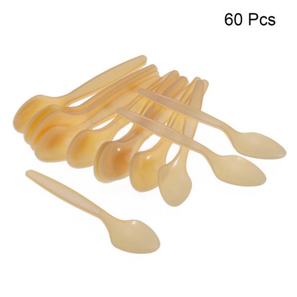 

spoons 60pcs disposable utensils grade pp cutlery spoons(yellow)
