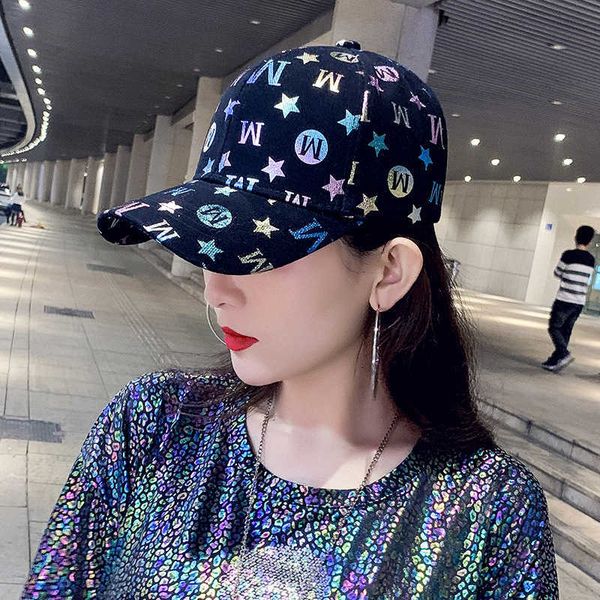 

cap female spring summer baseball cap korean fashion reflective, Blue;gray