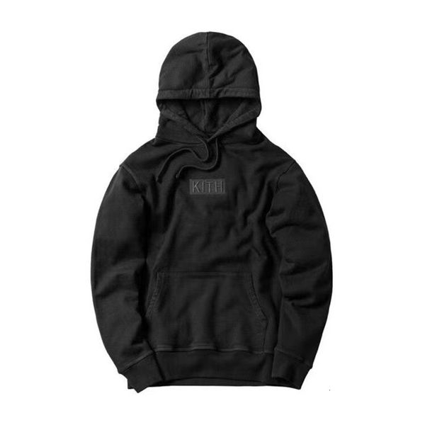 

men's hoodies & sweatshirts thick kith box hoodie men womenembroidery black red pink kith casual loose pullover hl0z