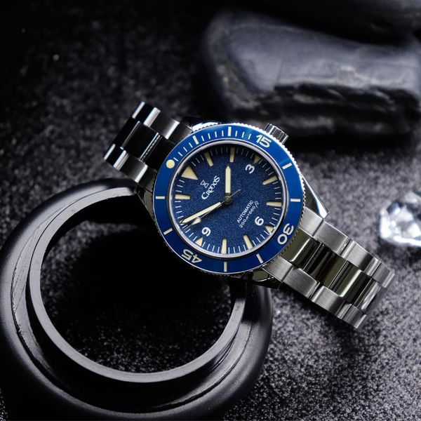 

wristwatches 2021cronos diving automatic mechanical men's watch super c3 luminous calendar waterproof business male nh35 movement clock, Slivery;brown
