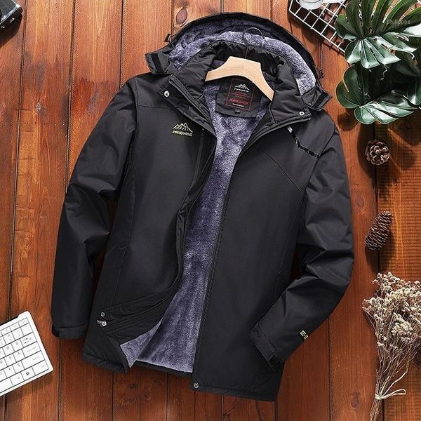 

men's jackets outdoor suit 2021 oversize mountaineering winter plush thickened warm cotton padded, Black;brown