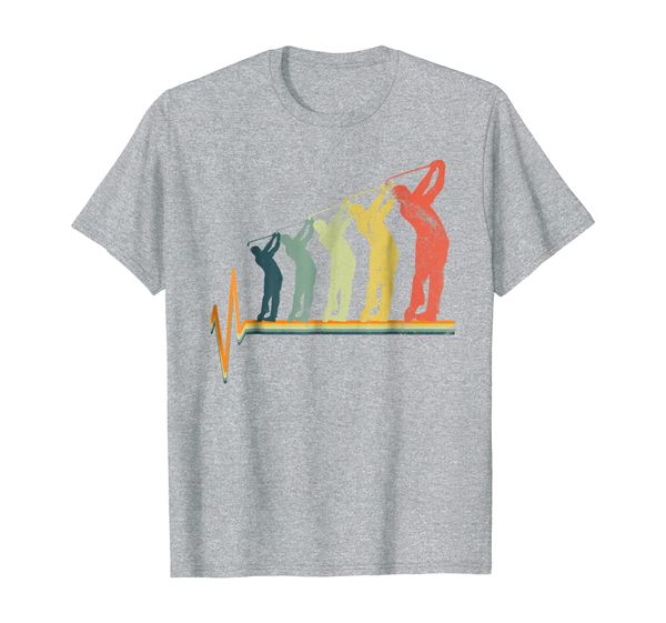 

golf t-shirt heartbeat tshirt player gift tee love pulse, White;black