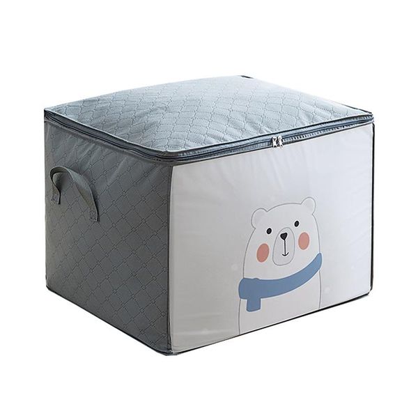 

storage baskets 2021 large folding bag clothes blanket quilt closet sweater box bags moisture-proof portable