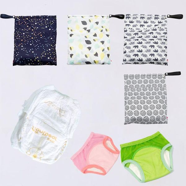 

storage bags 1pc travel wet bag maternity waterproof reusable multifunctional diaper nappies mom and dad kids wholesales