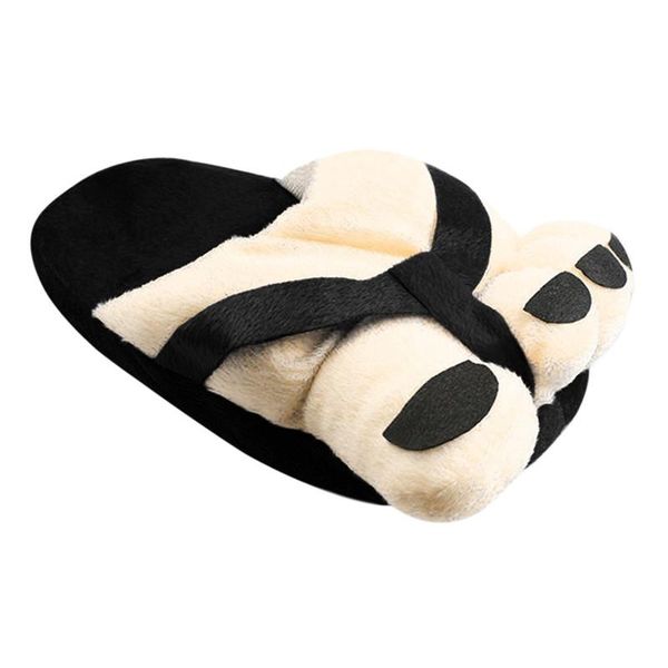 

slippers novelty men women couple winter warm soft cotton funny simulated tree print indoor flats shoes #40, Black