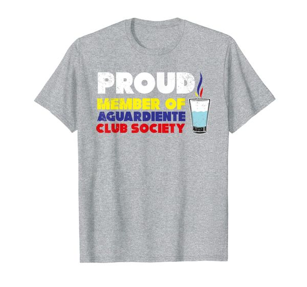 

colombian aguardiente proud member of guaro club society t-s, White;black