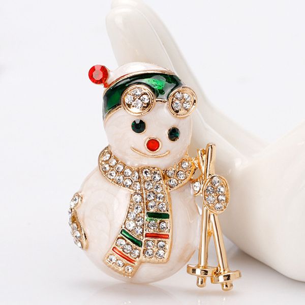 Moda Natale Gioielli Spille Natale-Spille Corpetto Natale-Cappello Albero Collare Stivali Pupazzo di neve Slitta Campana Pinguino Decorazioni natalizie Mix Ornamenti