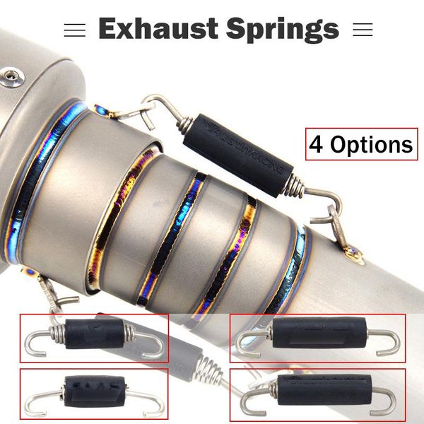 

motorcycle exhaust system 60mm 68mm length muffler springs tension black ruber