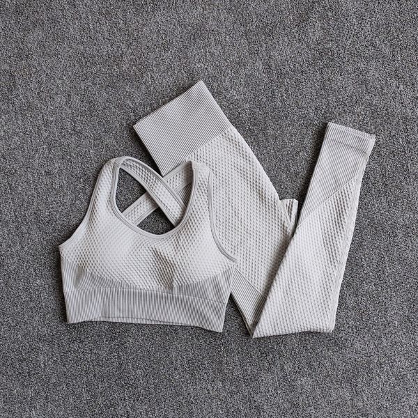 

sportwear high waist leggings+sport bra women seamless yoga set fitness clothing gym suits workout clothes woman jogging, White;red