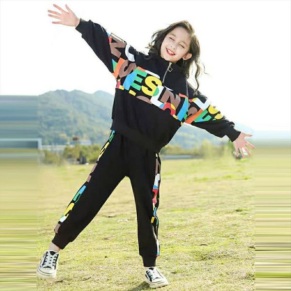 

boys clothes set kids spring autumn jogging tracksuits baby letter pants sports suit children clothing 120~160, White