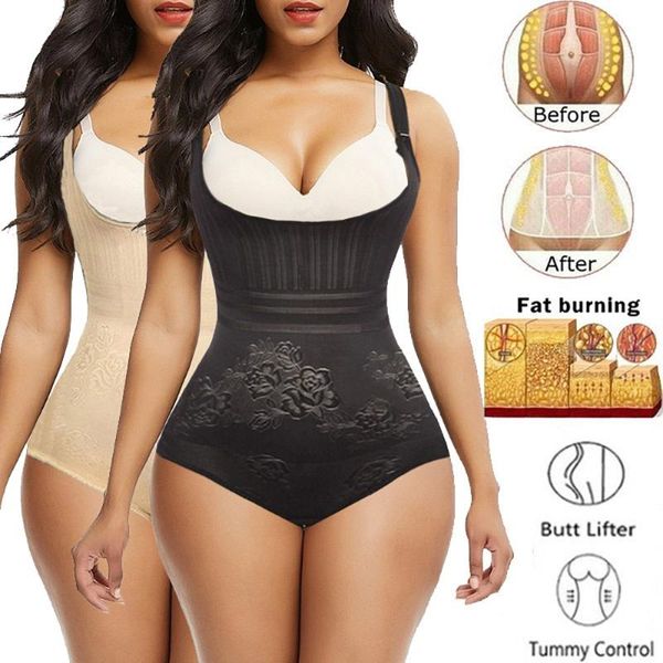 

women's backless bodysuit slimming body shaper flat stomach for slim woman waist shapewear postpartum recovery abdomen reducer shapers, Black;white