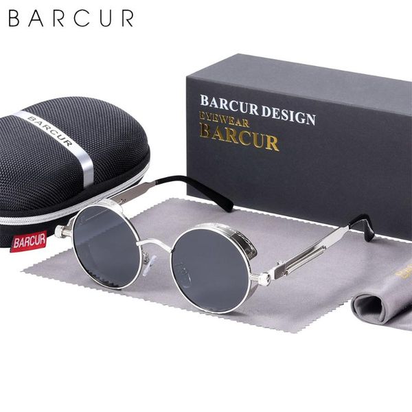 

steampunk retro design sunglasses round women polarized men sun glasses mirror eyewear night vision trend styles uv400, White;black