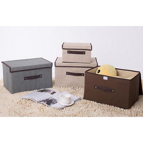 

storage boxes & bins linen-like non-woven fabric box linen-cotton two-piece clothing cosmetic finishing