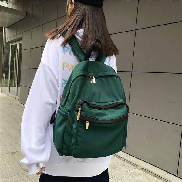 

backpack girls nylon fabric preppy style female male teenager light korean fashion high street soft school book knapsack bag