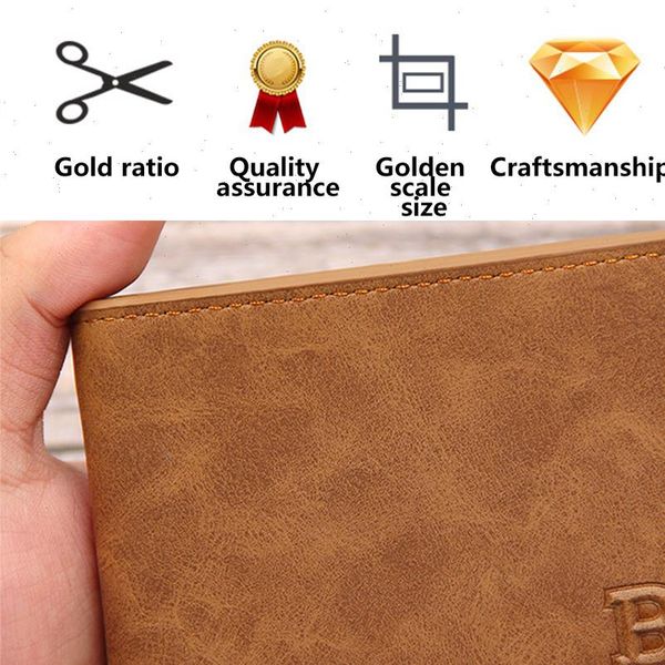 

mens wallet short frosted leather retro two vertical youth korean multi card for men fashion, Red;black