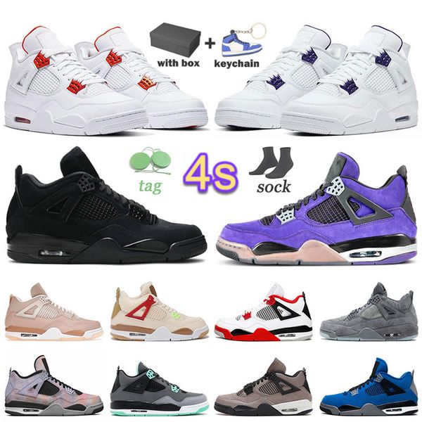 

aling mens womens 4s basketball shoes vintage jumpman 4s cg gs designer sport sneakers metallic red orange green gold court purple zen maste