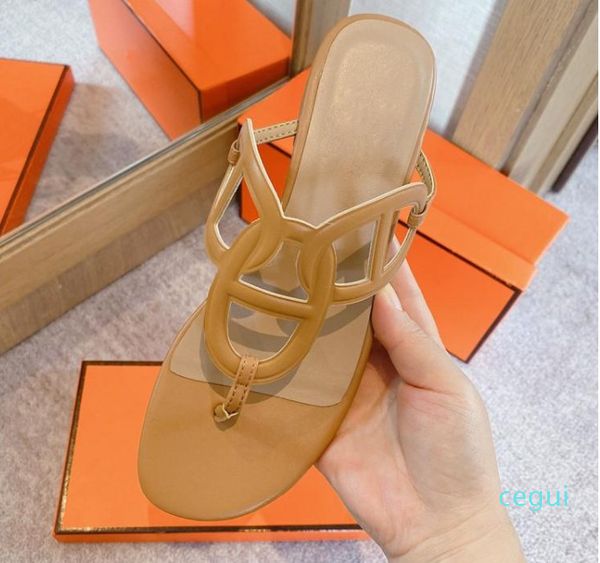 

2021 summer women casual leather sandals loafers flip flops sandal fashion, Black