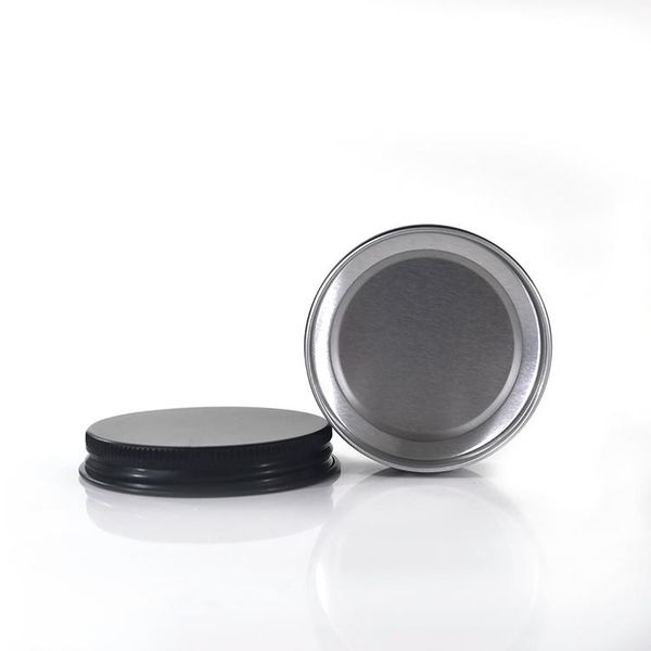 

storage bottles & jars have logo glossy/matte black round aluminum tin, metal cosmetic jar for hair wax and pomade silver