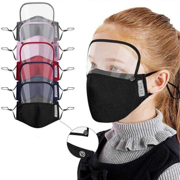 

us stock masks kids valve face mask with 2pcs filter 2 in 1 mouth mask cover removable eye shield face mask anti-dust protective masks