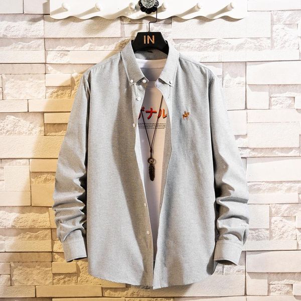 

men's casual shirts and stylish multi-color 65% cotton large size -5xl, White;black