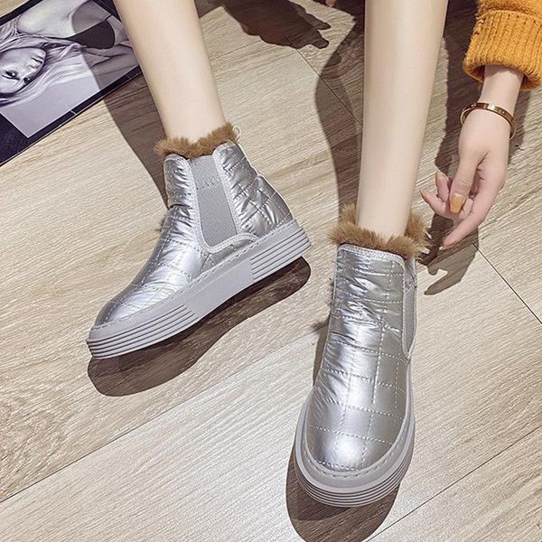 

boots ladies snow 2021 waterproof winter warm thick-soled thickened plus velvet fashion street women's shoes, Black