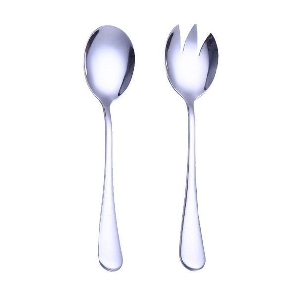 

spklifey gold salad spoon fork stainless steel cutlery set serving colorful unique spoons forks
