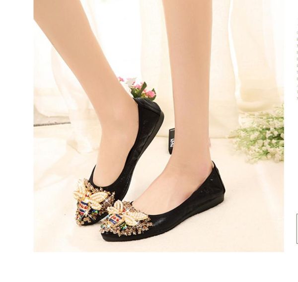 

2021 spring and autumn shoes with new style fashion flat bottom pointed end women's shoes@7001, Black