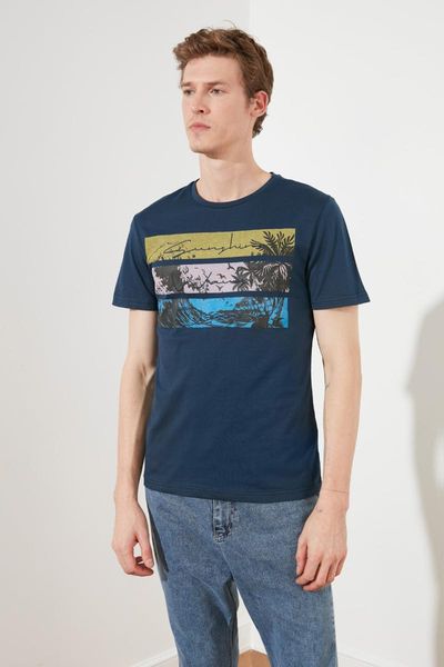 

men's t-shirts trendyol printed bike collar t-shirt tmnss20ts0639, White;black