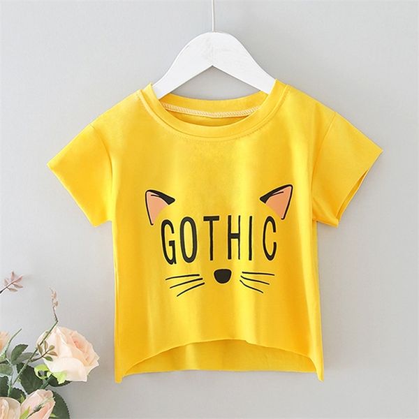 Baby Sommer T-shirt Cartoon Gedruckt Blume Tops Tees Kinder Kinder Casual Kleidung Baumwolle Für Kind Mädchen Jungen 210429