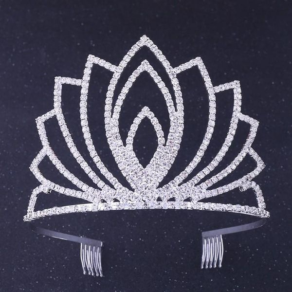 

hair clips & barrettes fashion girls tiaras and crowns wedding accessories princess bride crown rhinestones tiara jewelry gift, Golden;silver