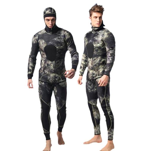 

swim wear men 3mm neoprene full body wetsuit two-piece camo suit for diving snorkeling wetsuits swimming water sports