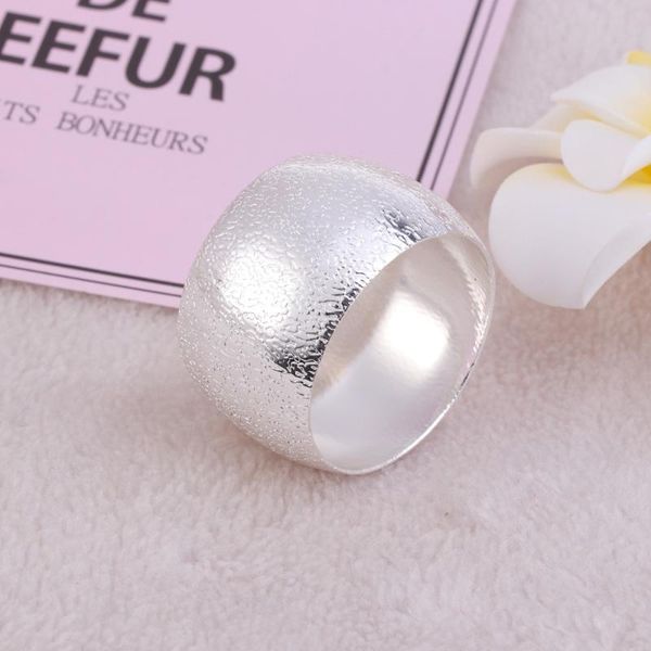 

decorative napkin ring round shape metal holder wedding party dinner table decor (silver) rings