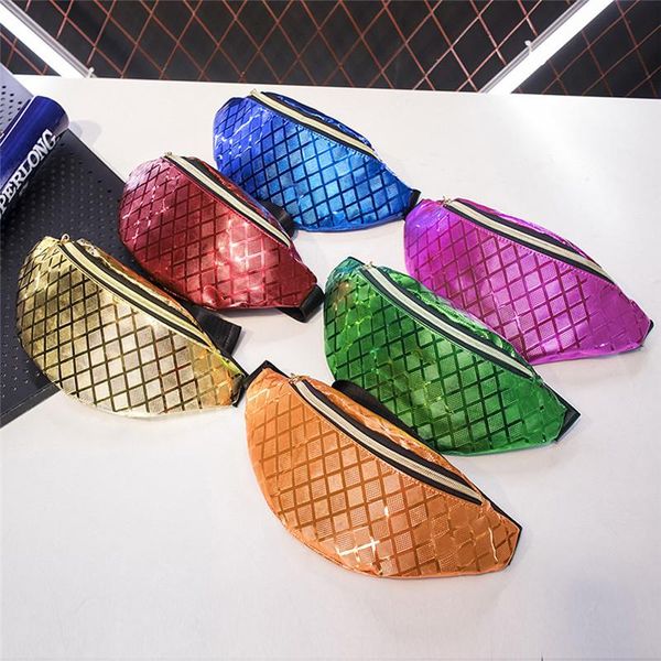 

womens ladies glitter bum bag waist fanny pack holiday travel wallet money belt bags