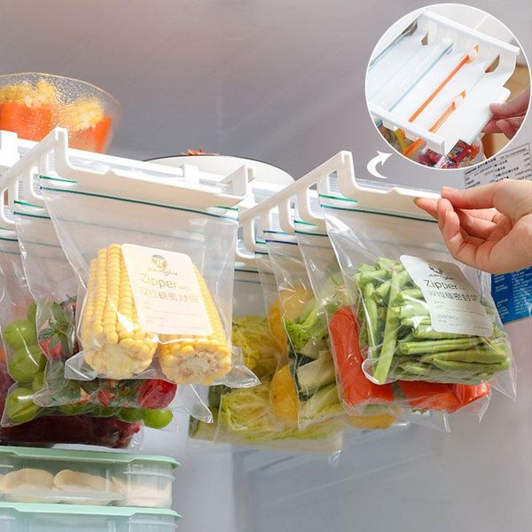 

kitchen storage & organization refrigerator fresh-keeping bag rack cabinet drawer sealed desk organizer rail hanger