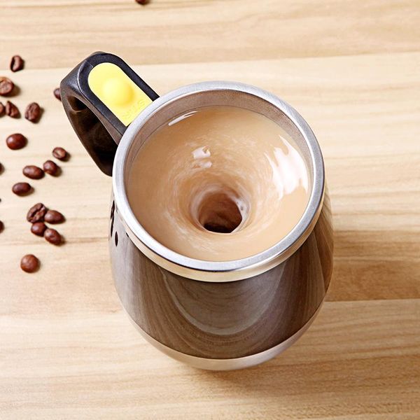 

coffee pots creative stainless steel magnetized mixing cup office multi-purpose automatic milk anti-scalding with lid