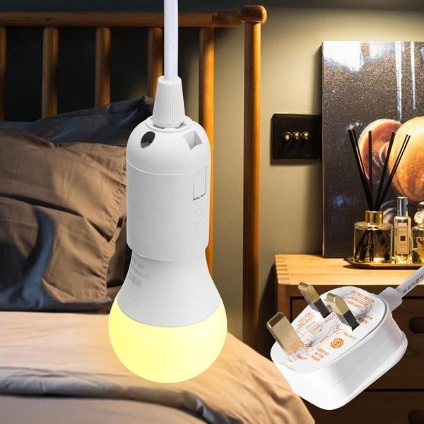 

lamp holders & bases e27 with 1.8m power cord to eu plug holder 85-240v adapter converter on/off for bulb lighting accessories