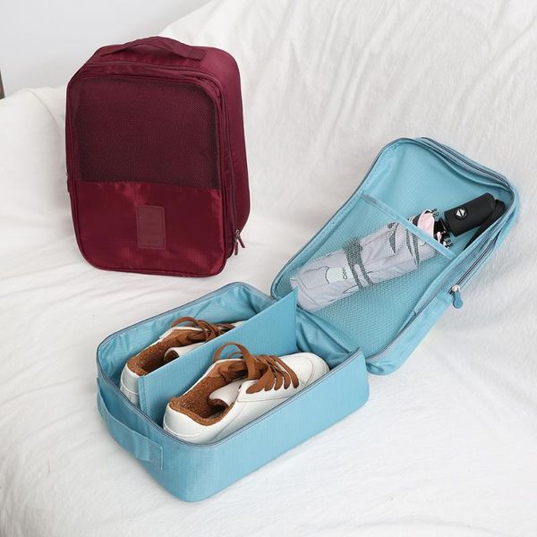 

storage bags foldable travel bag waterproof shoes clothing pouch convenient double layer dustproof sorting organizer accessories item