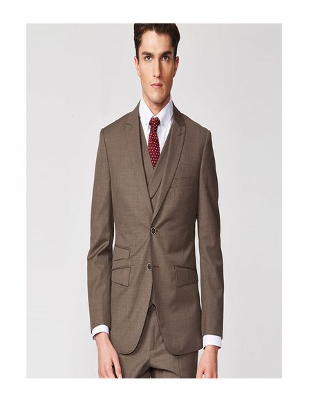 

men's suits & blazers intelligent casual business suit made to measure three pieces (jacket + vest pants) single thin polyester male br, White;black