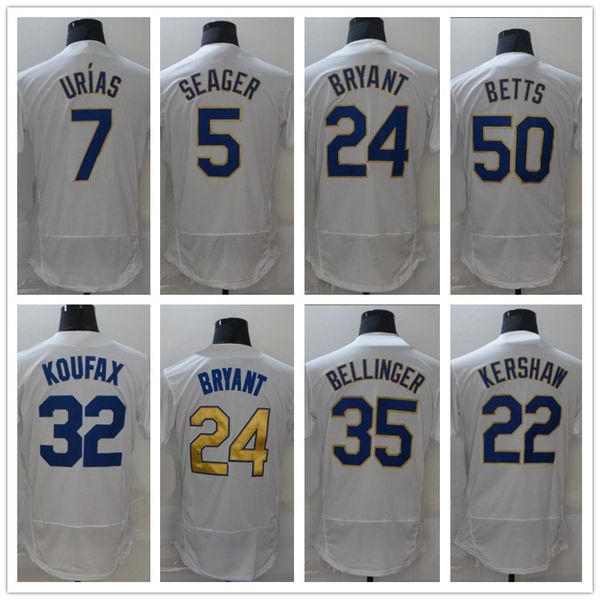 

2021 baseball jerseys 24 bryant 7 urias 22 kershaw 50 betts 35 bellinger 7 urias 42 robinson 10 turner 21 buehler dropping accepted yakuda, Blue;black