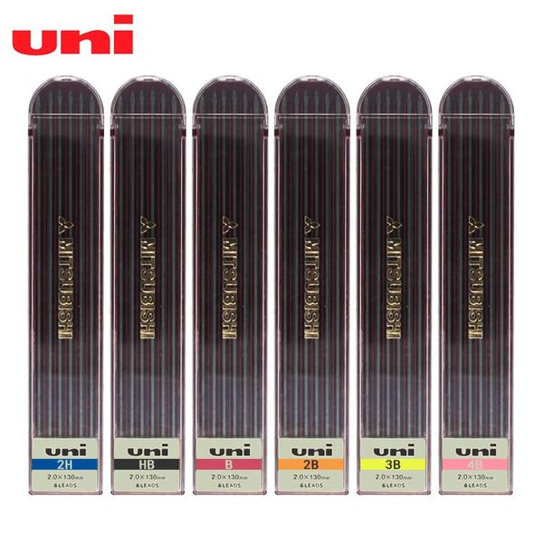 

ballpoint pens 6 pieces / box uni lead core 2.0mm replacement engineering pen drawing design cartoon special, Blue;orange
