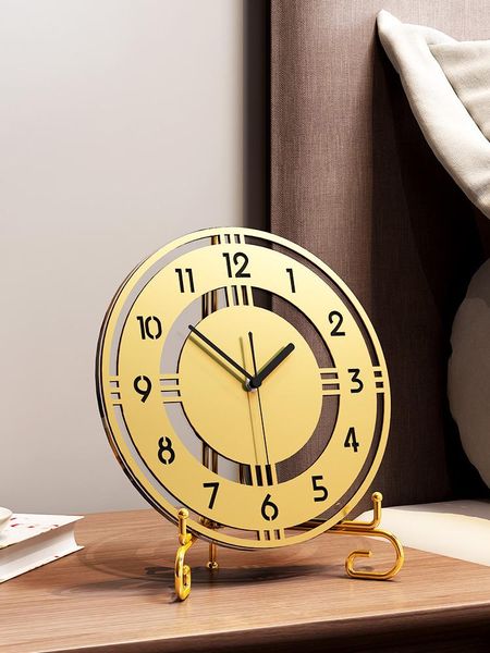 

nordic metal fashion clock living room bedroom office vintage desk antique table decor horloge by50dc & clocks