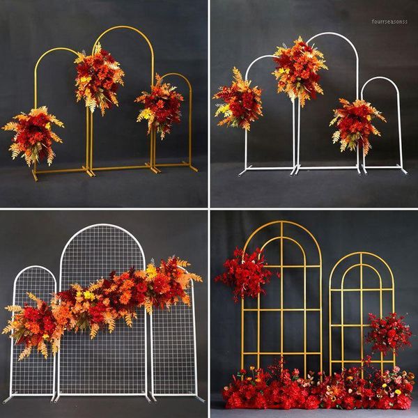 

party decoration wen-feiyu wedding arches iron pipe flower stands outdoor balloon arch background irregular shape stand1