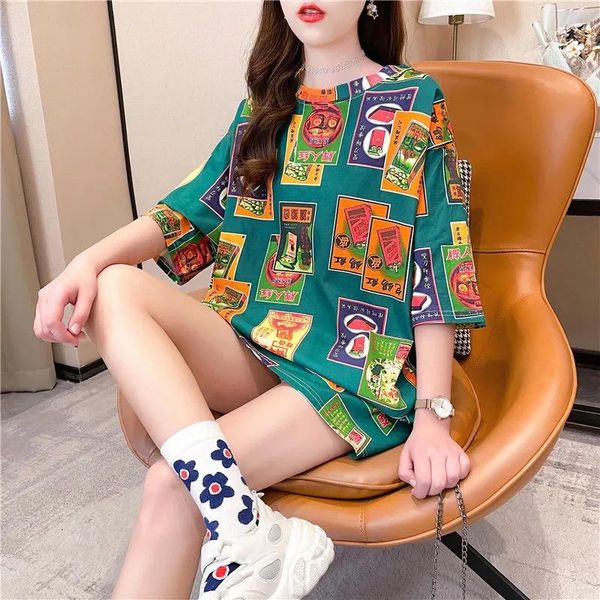 

women's t-shirt 2021 fashion o neck short sleeve women japanese streetwear oversized t shirt summer thin, White