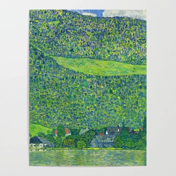 

paintings canvas wall art prints poster home klimt litzlberg attersee decoration painting modern editing for bedroom modular pictures