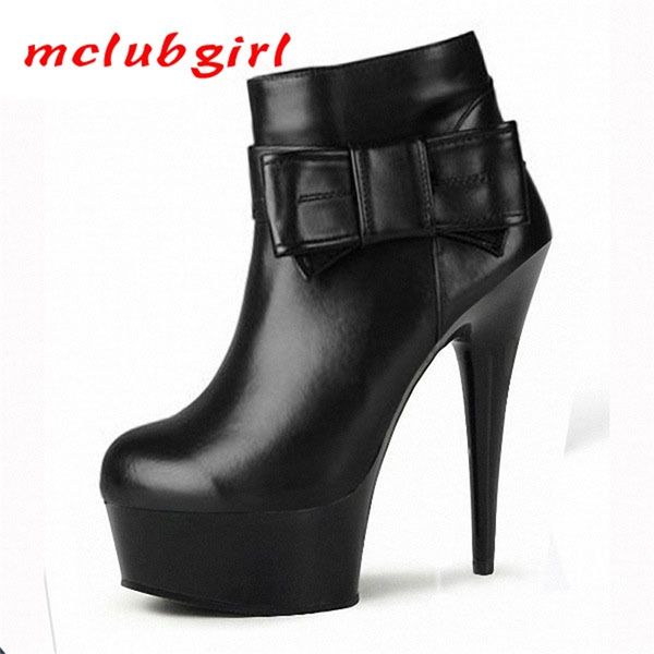

mclubgirl 15 cm super high heel boots autumn winter lyp-c-098-1 210507, Black