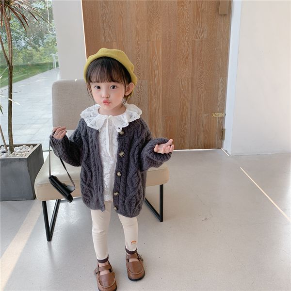 

winter fashion pink fashion sweater coat new childrens jacket baby girl clothes christmas jacket for girls suit 1-6 age, Blue;gray