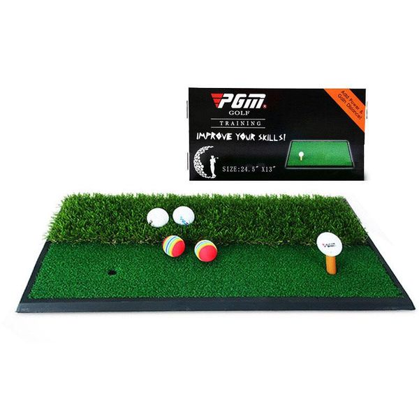 

golf training aids 30*60cm double grass batting mat swing indoor practice