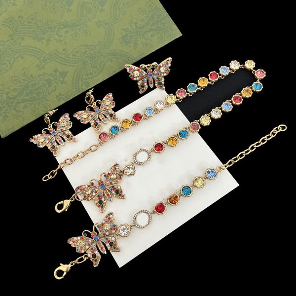 Дизайнерское ожерелье для Woaman Diamond Butterfly Shape Top Luxury Products Ожерелья Цепи Качество Модные ювелирные изделия Поставка